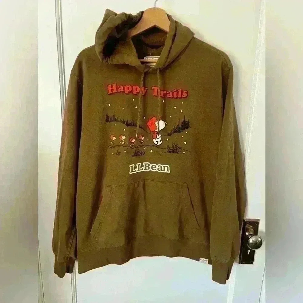 Retro LLbean X snoopy collaboration hoodie